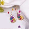 Drop-shaped Natural Dried Flower Earrings Ins
