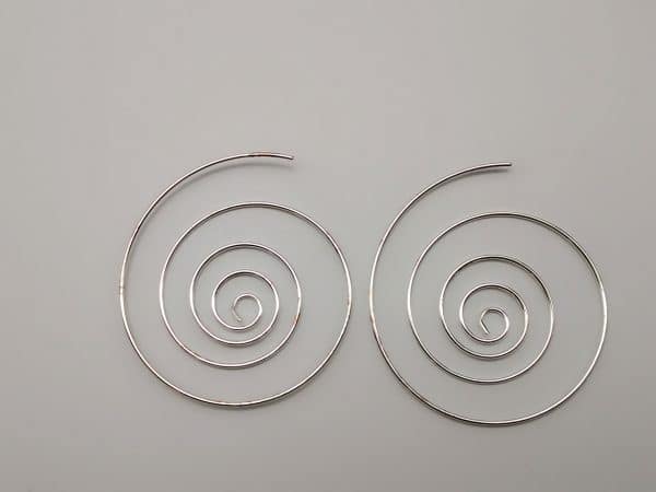 Circle silver earrings