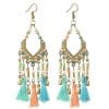Bohemian Hollow Drop Oil Bead Long Earrings