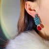Light Luxury Heavy Industry Drop-shaped Exaggerated Earrings