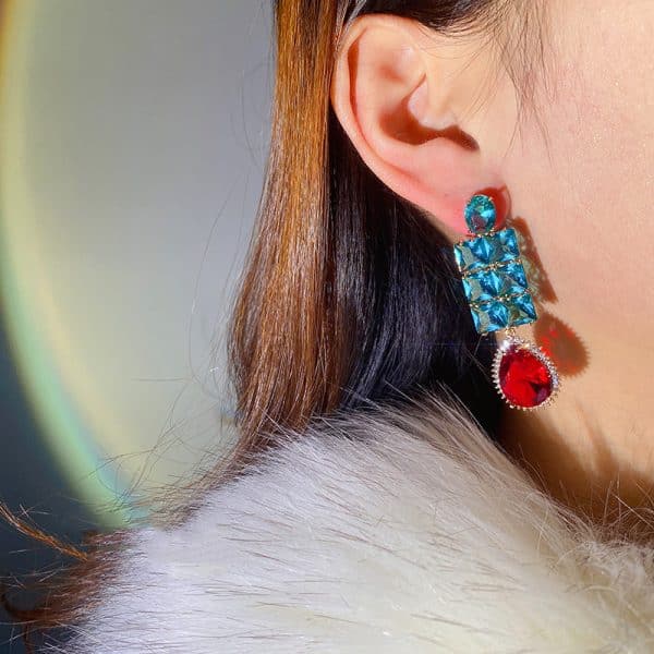 Light Luxury Heavy Industry Drop-shaped Exaggerated Earrings