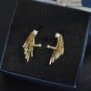 Korean Temperament High-end Earrings With Micro-set Zircon Tassel