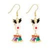 Christmas Creative New Long Oil Drop Earrings Simple