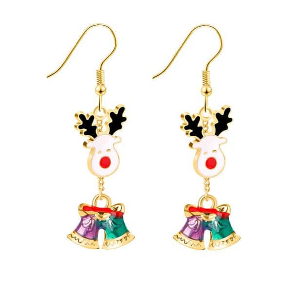 Christmas Creative New Long Oil Drop Earrings Simple