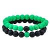 Men's Women's Natural Stone Bead Bracelet Frosted Stone