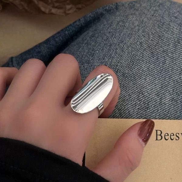 Geometric Ring Female Glossy Personalized Hip Hop