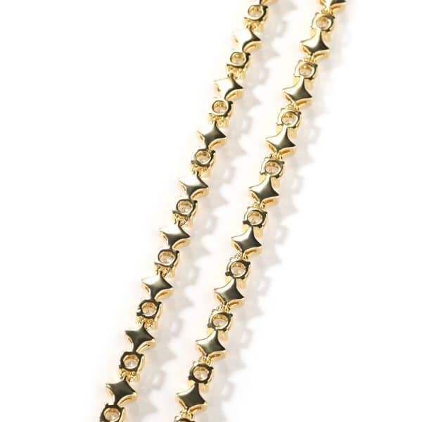Fashion 6mm Star Zircon Tennis Chain Necklace For Men