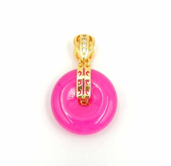 Vacuum Electroplating Emerald Green Dry Green Jade Pendant