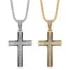 HIPHOP Stainless Steel Gold Plated Full Diamond Necklace