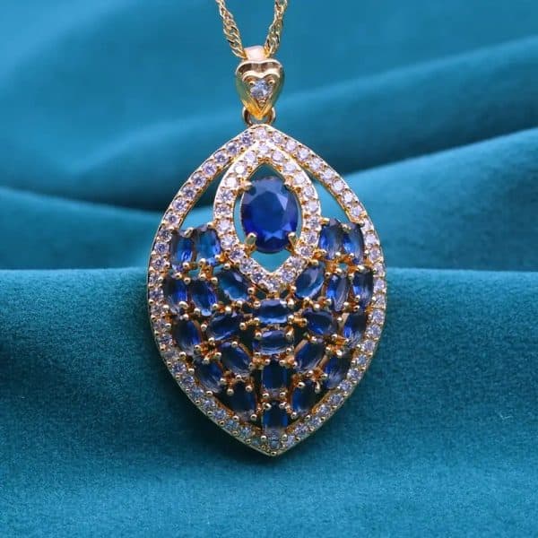 Creative Design Color Zircon Pendant Necklace