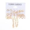 Metal Exaggerated Big Circle Earrings Set