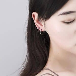S925 Sterling Silver Solid Circle Earrings For Men And Women