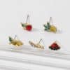 Fruit Earrings Set Small  Ins Sweet Girl Heart Earrings