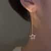 Slightly Set Zircon Versatile Moon Earrings