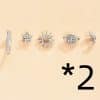 Alloy Five-pointed Star Moon Women's Earring Set