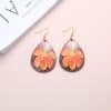 Vintage Drop-shaped Flower Acrylic Earrings