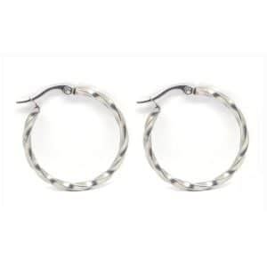 European And American Fashion Stainless Steel Twist Twisted Wire Big Circle Earrings