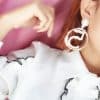 Weave 1 pair 5 part drop earrings
