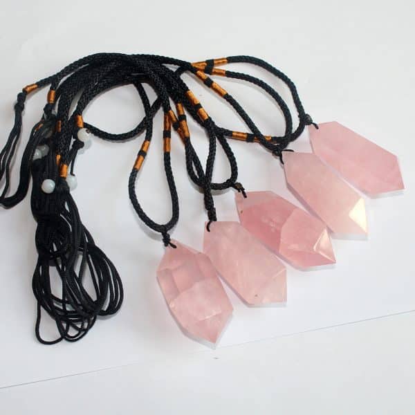 Crystal Column Double-pointed Hexagonal Prism Rough Stone Polished Jewelry