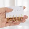 Women's Fashion Grape Lemonade Peach Fruit Center Earrings Set Of 6