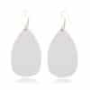 Bucket-shaped Leather Double-sided Water Drop Earrings