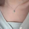 Water Drop Aquamarine Prehnite Necklace