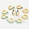 Zircon Earrings With Diamond Circle Ear Clip Women