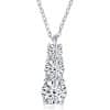 Female Geometric Three-Life Stone Pendant Zircon Inlaid