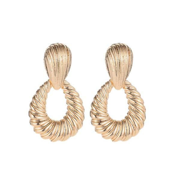 Alloy Plated Water Drop Shaped Eardrops