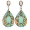 Bead Pattern Resin Water Drop Earrings