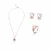 Dazzling gemstone trend jewelry set Fashion Europe and new necklace earrings ring set