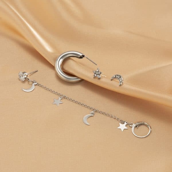 Xingyue Tassel Set Earrings Female Geometric Personality