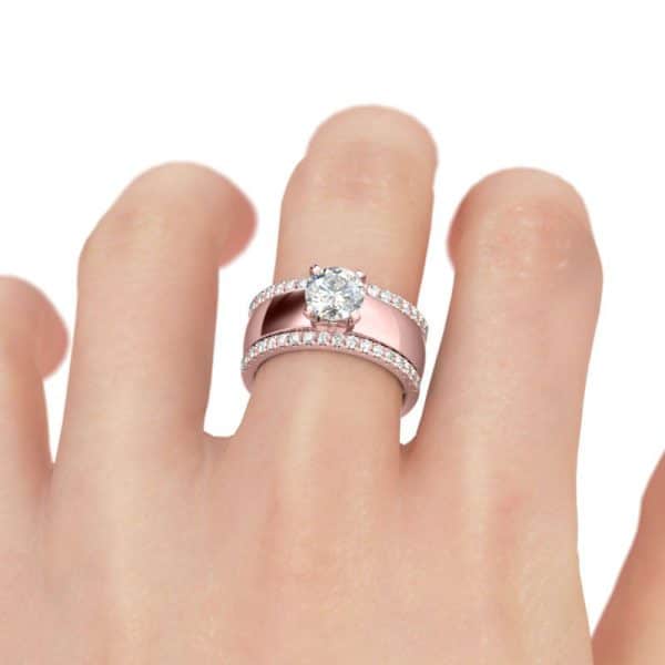 Couple Couple Rings Simple Zircon Three-piece Set