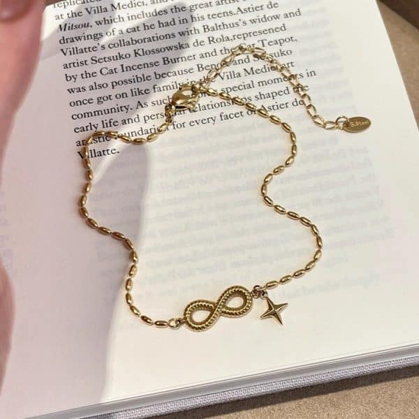 Asterism Titanium Steel Anklet Female Gold