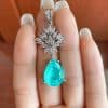 Classic Princess Pendant Stud Earrings Jewelry Set