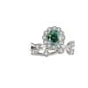 Moissanite Ring Women's Sterling Silver Platinum Niche