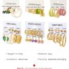 Women's Exaggerated Metal Butterfly Pearl Earrings Set