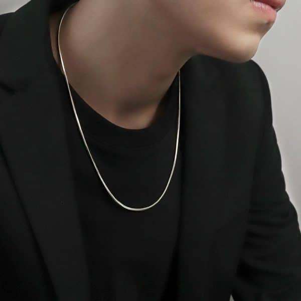 Titanium Steel Necklace Men's Korean-style Simple Ins Style Snake Bone