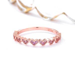 S925 Sterling Silver Ring Female Loving Heart Zircon