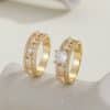 Copper Inlaid Zircon Ear Of Rice Advanced Couple Ring