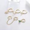 Moon Star Set Ear Clip Earrings