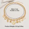 Geometric Heart-shaped Curved Moon Design Pendant Diamond Inlaid Clavicle Chain Versatile