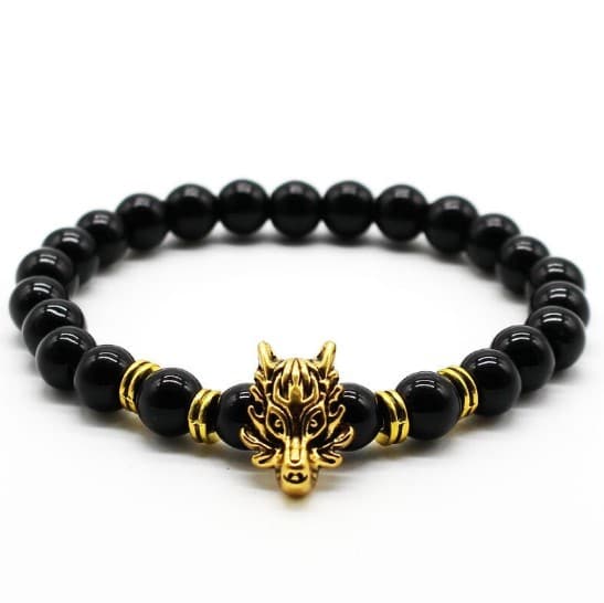 Man's Volcanic Stone Bracelet Longteng Ornaments Bracelet Natural Stone Elastic Bracelet