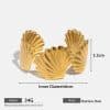 Concave-convex Scallop Wide Surface Stainless Steel Bracelet