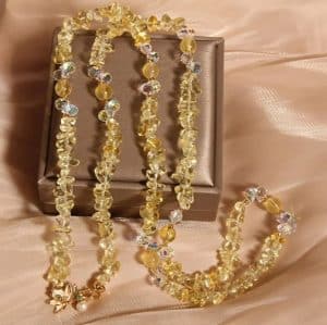Natural Quartz Sand Stone Necklace All-match Crystal Accessories