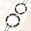 Black Agate Map Stone Men's And Women's Bracelet Niche High Sense