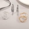 European And American Air Drill Mosaic Women's Earrings