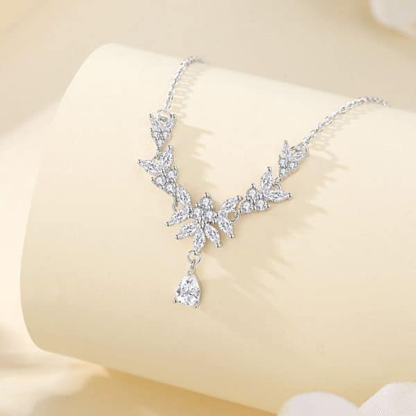 Autumn Summer New White Copper Romantic Wheat Necklace For Women