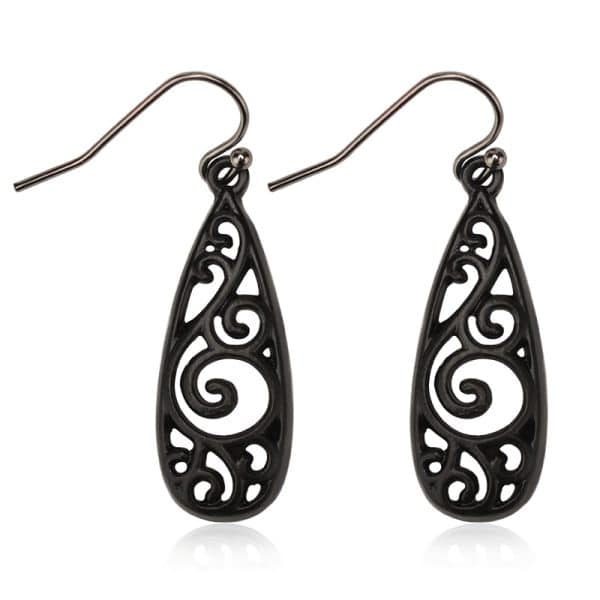 Ethnic Style Water Drop Hollow Pattern Earrings