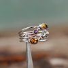 Diamond Studded Hollow Ring Bohemian Ethnic